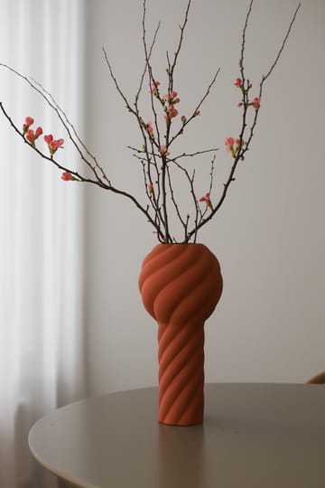 Twist pillar vase 34 cm - Brick red - Cooee Design