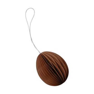 Ovoid påskeophæng papir 7 cm - Terracotta - DBKD