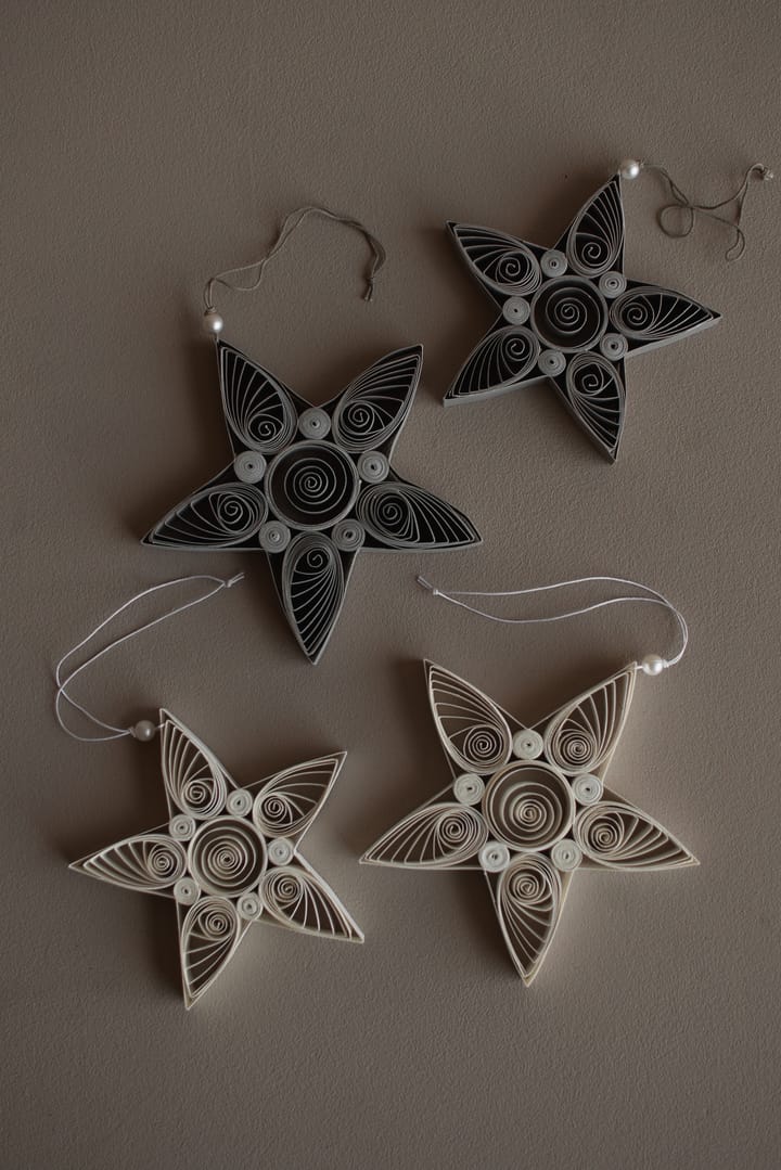 Paper star juleophæng 10,5 cm, White DBKD