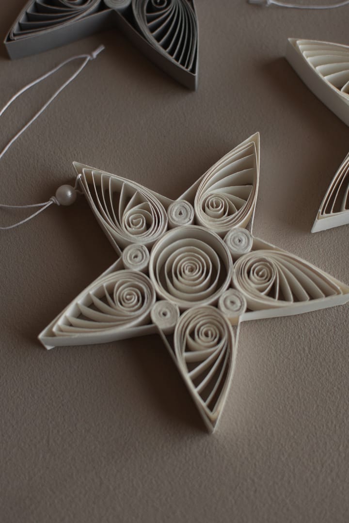 Paper star juleophæng 10,5 cm, White DBKD