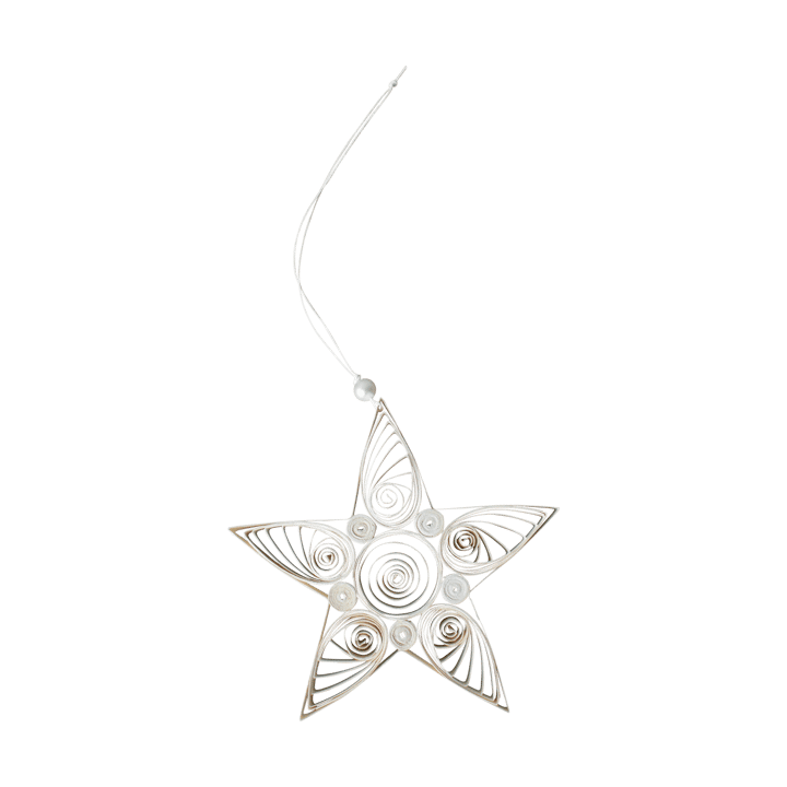 Paper star juleophæng 13 cm, White DBKD