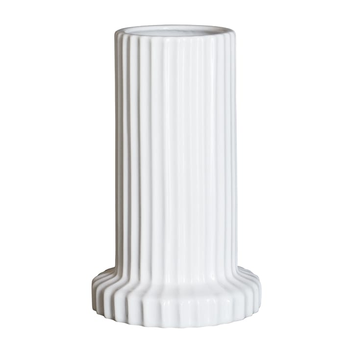 Stripe vase 18 cm, Shiny white DBKD