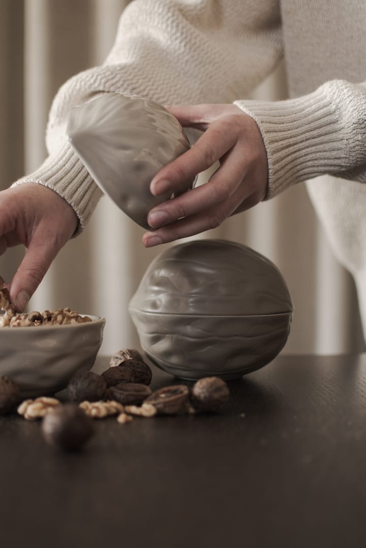 Walnut skål med låg, Dust DBKD