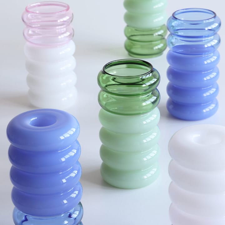 Bubble 2-i-1 vase og lysestage 13,5 cm, Pink Design Letters