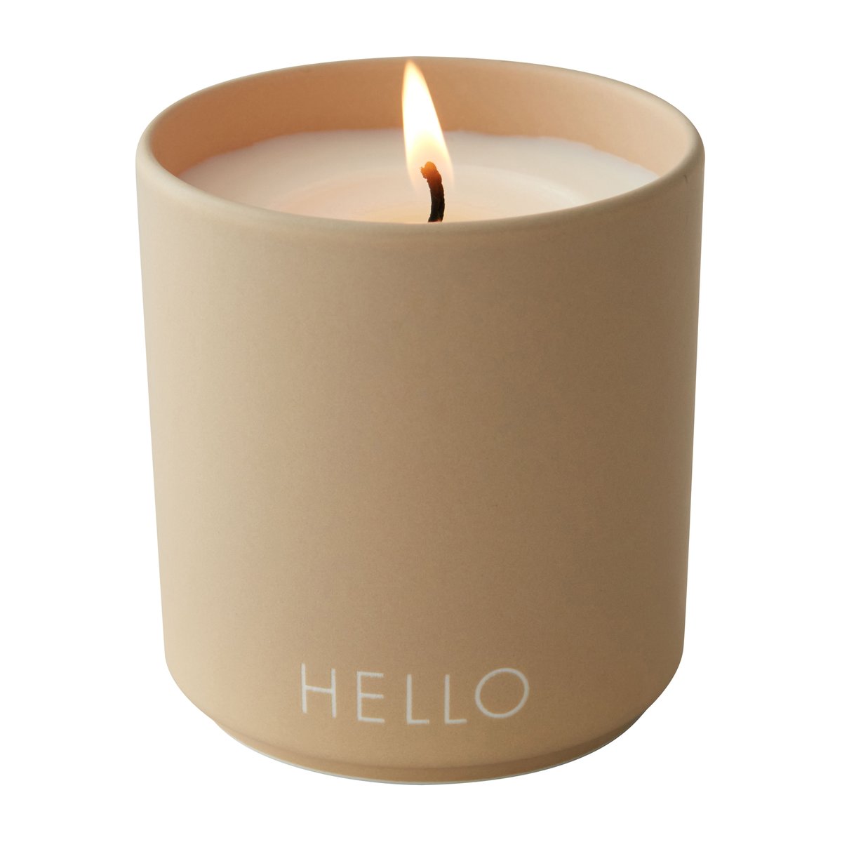 Design Letters Design Letters duftlys Ø8 cm Hello/Beige