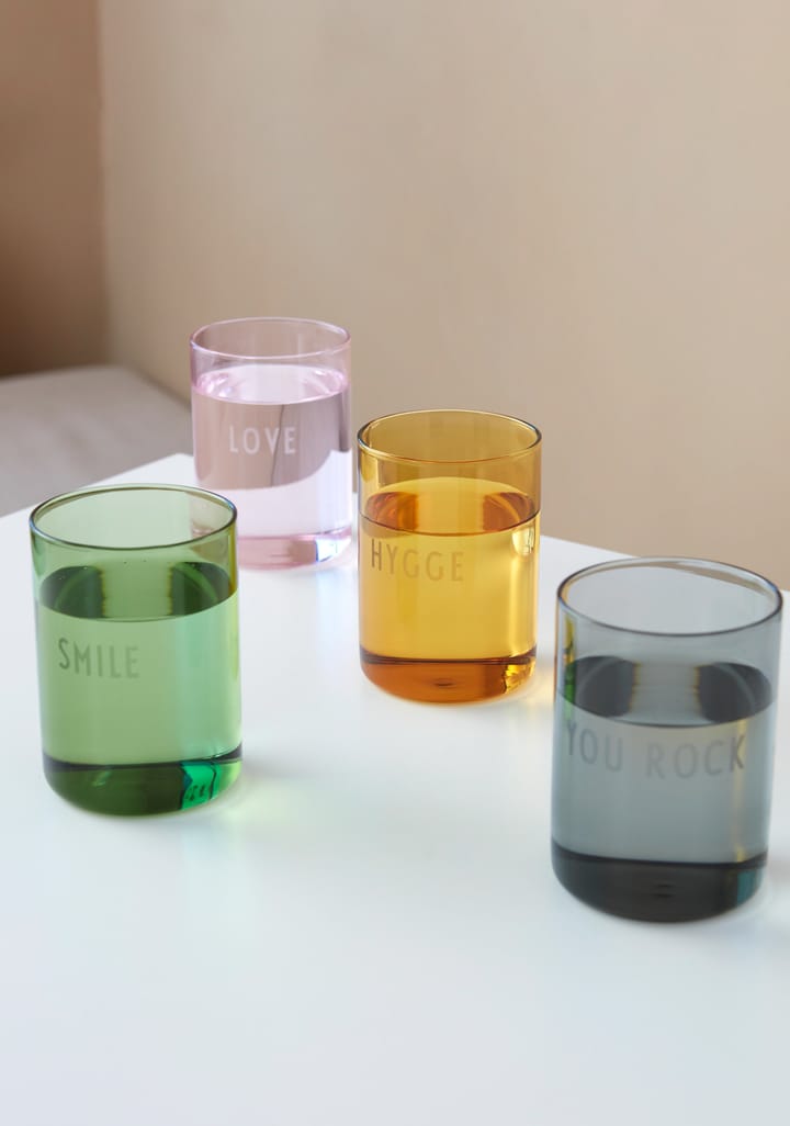 Design Letters favoritglas 35 cl, Smile/Green Design Letters