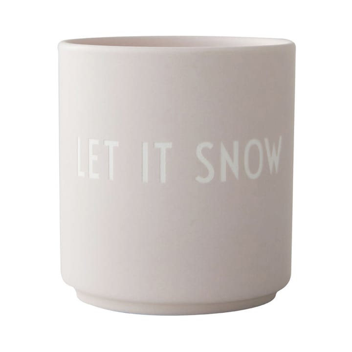 Design Letters favoritkop 25 cl, Let it snow-pastel beige Design Letters