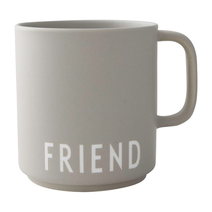 Design Letters favoritkop med hank 25 cl, Friend/Grey Design Letters