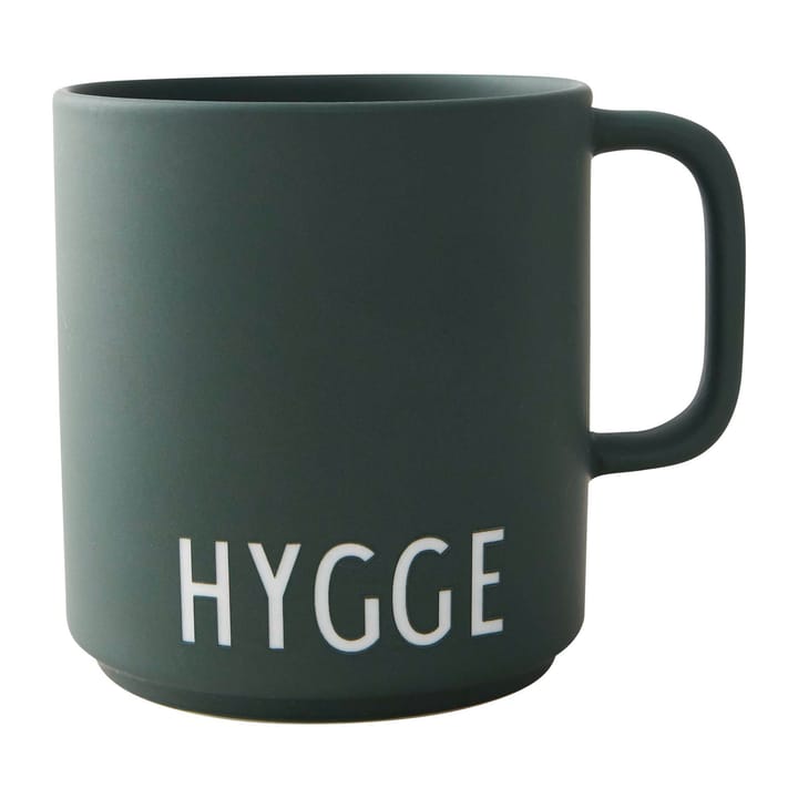 Design Letters favoritkop med hank 25 cl, Hygge/Dark green Design Letters