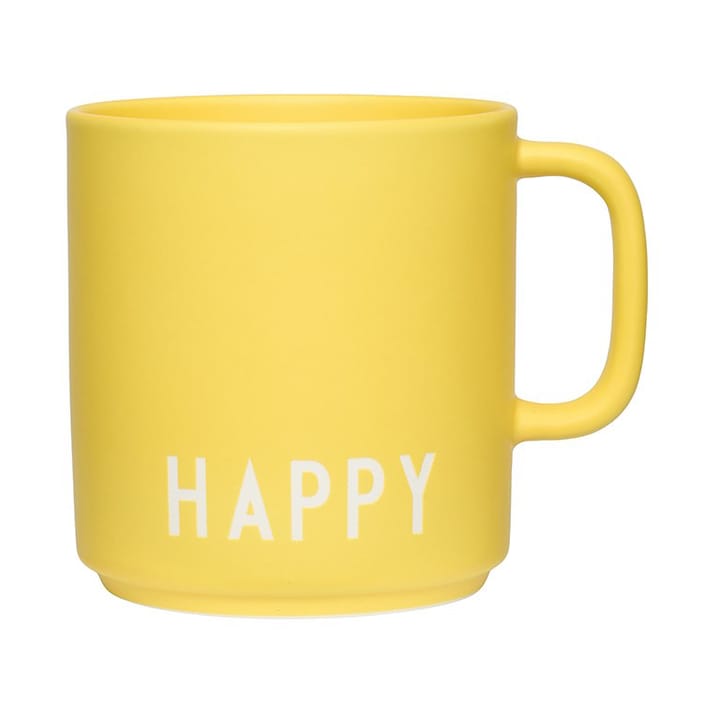 Design Letters favoritkop med hank 25 cl, Yellow Design Letters