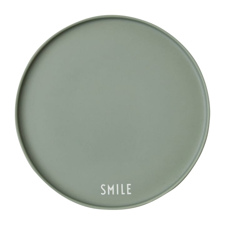 Design Letters favorittallerken Ø22 cm, Smile/Green Design Letters