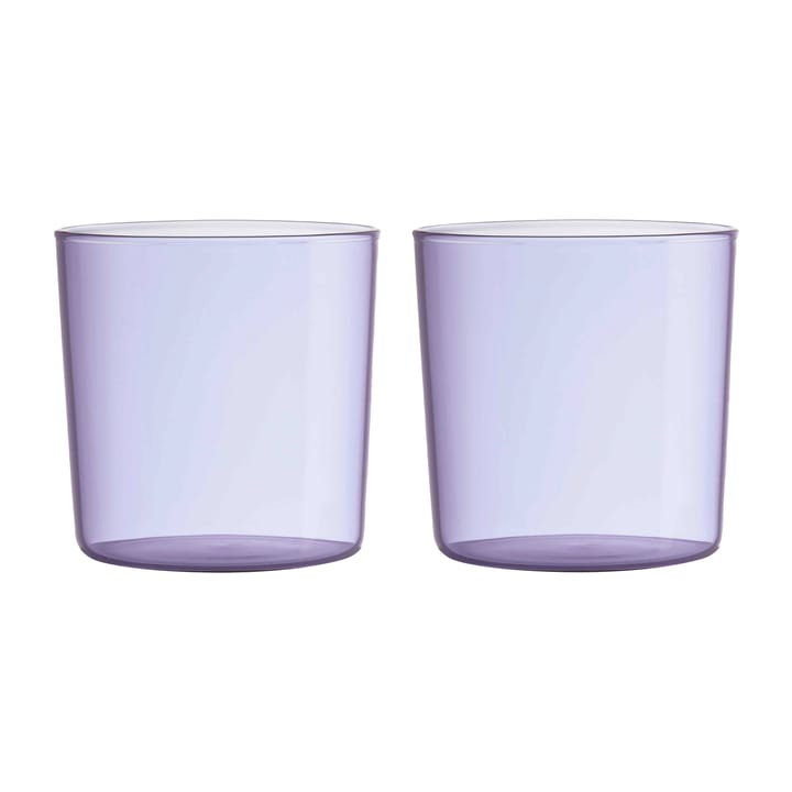 Design Letters Kids Eco drikkeglas 2-pak, Purple Design Letters