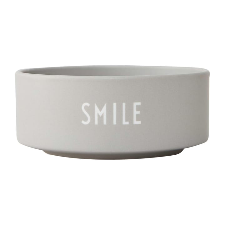 Design Letters snackskål Ø12 cm - Smile/Grey - Design Letters