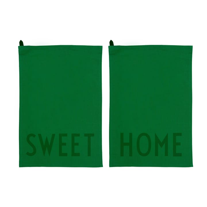 Design Letters viskestykke favorit 2 dele, Sweet/Home/Green Design Letters