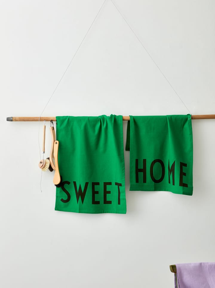 Design Letters viskestykke favorit 2 dele, Sweet/Home/Green Design Letters