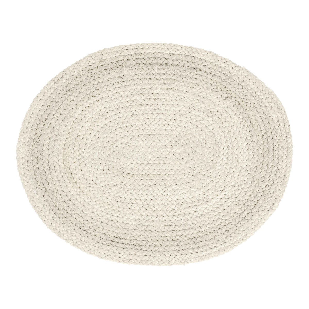 Dixie Braided dækkeserviet oval Ivory