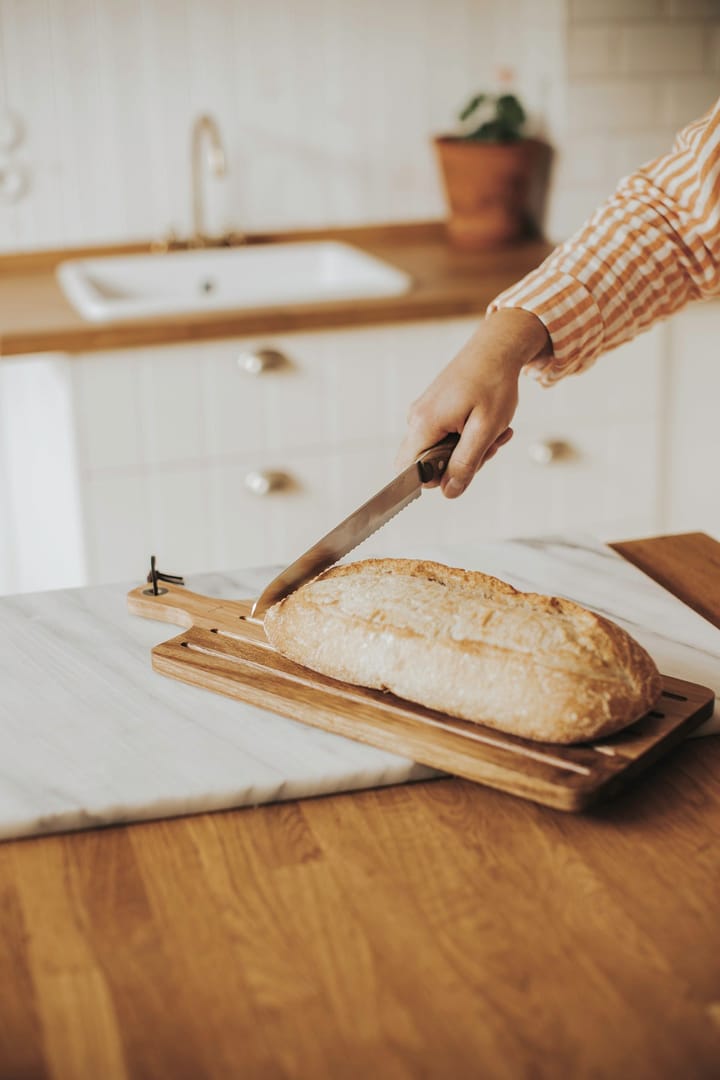 Billy brødkniv og skærebræt 2 dele, Akacia-rustfrit stål Dorre