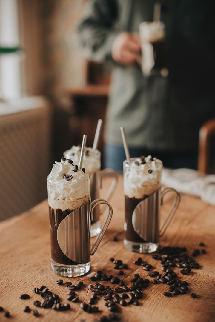 Darry irish coffee sæt, Glas/Rustfrit stål  Dorre