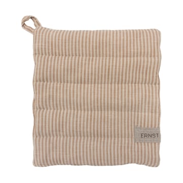 Ernst grydelap stribet 23x25 cm - Karamel-beige - ERNST