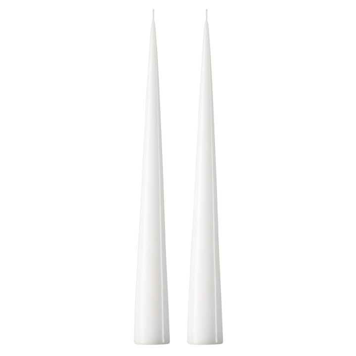 ester & erik kegleformet lys 37 cm 2-pak lakeret - Pure white 31-0 - Ester & erik