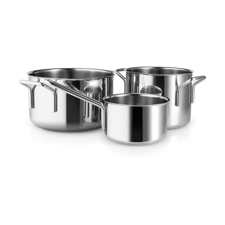 Eva Trio Stainless Steel grydesæt 3 dele - Rustfrit stål - Eva Solo