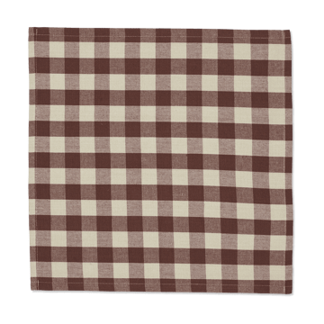 Bothy Check bomuldsservietter 40x40 cm 4-pak - Cinnamon-grey green - ferm LIVING