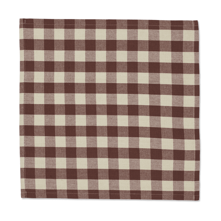 Bothy Check bomuldsservietter 40x40 cm 4-pak, Cinnamon-grey green ferm LIVING