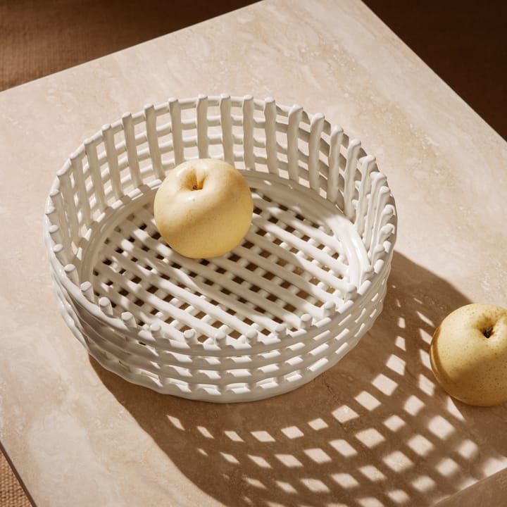 Ceramic flettet skål, Offwhite ferm LIVING