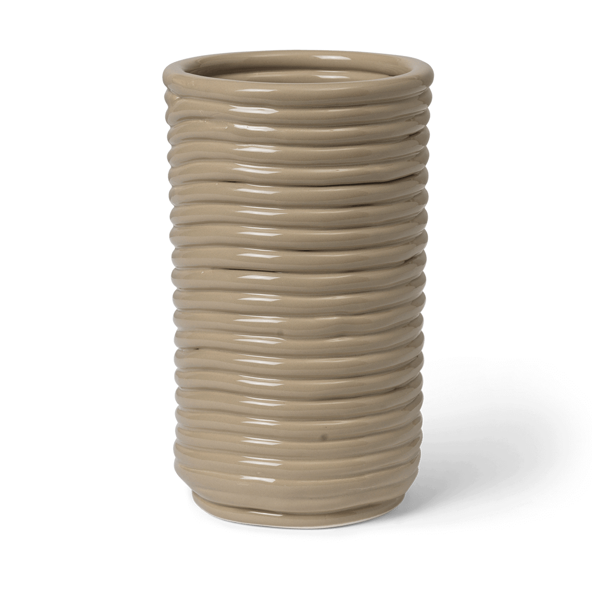 ferm LIVING Corduroy vase 21 cm Cashmere