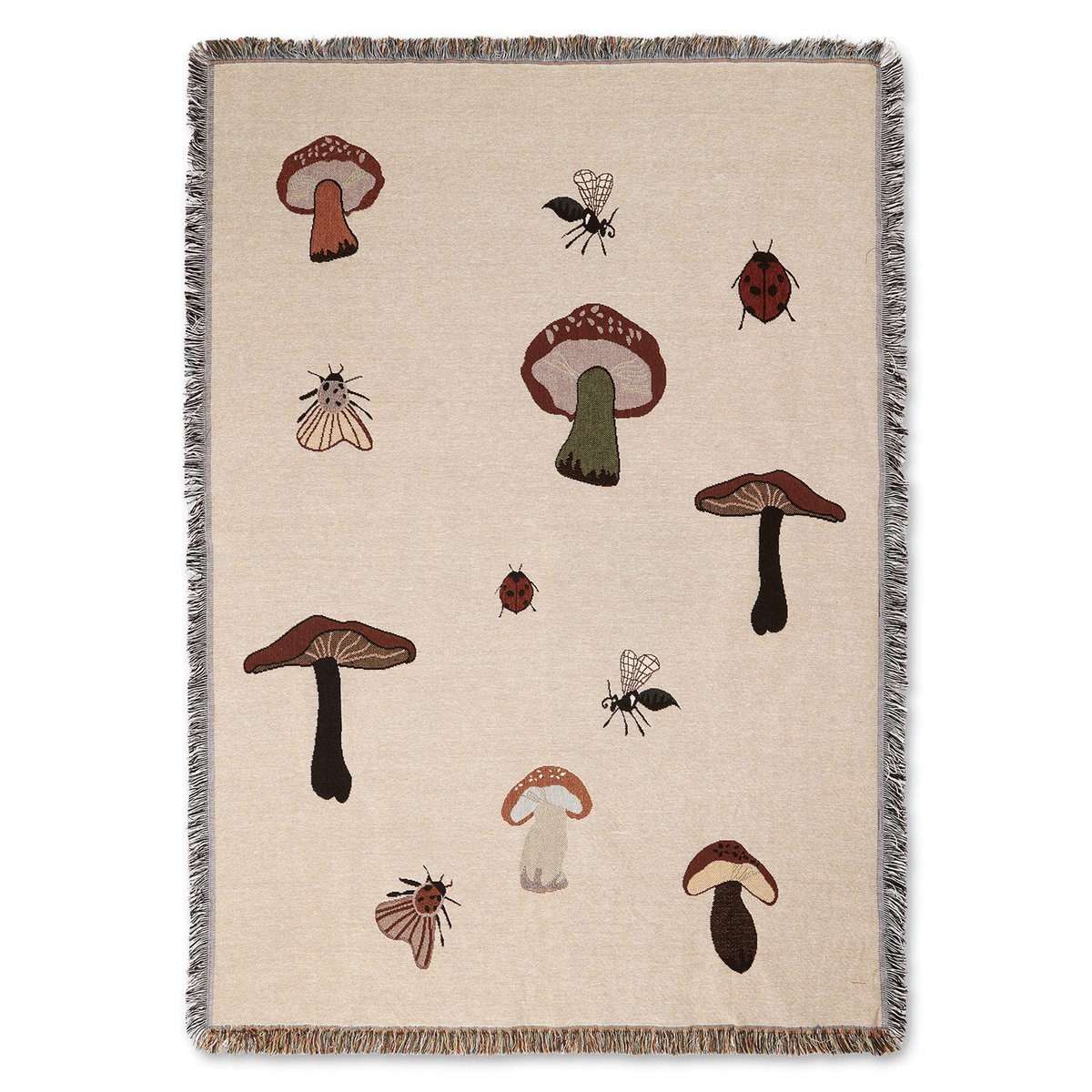 ferm LIVING Forest tapestry plaid 120×170 cm Sand
​