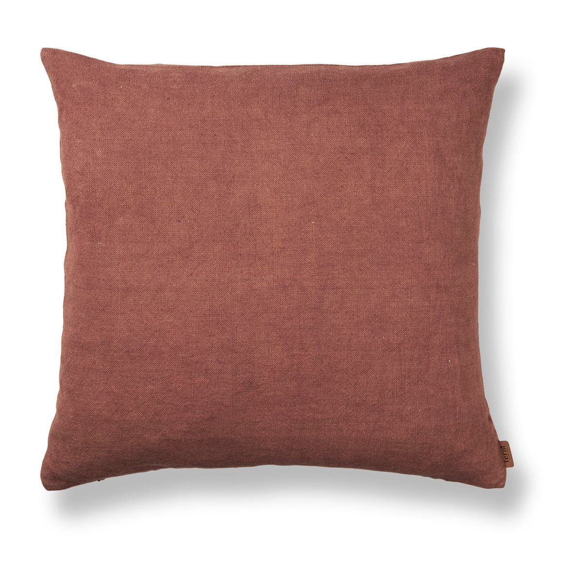 ferm LIVING Heavy Linen pude 50×50 cm Berry Red