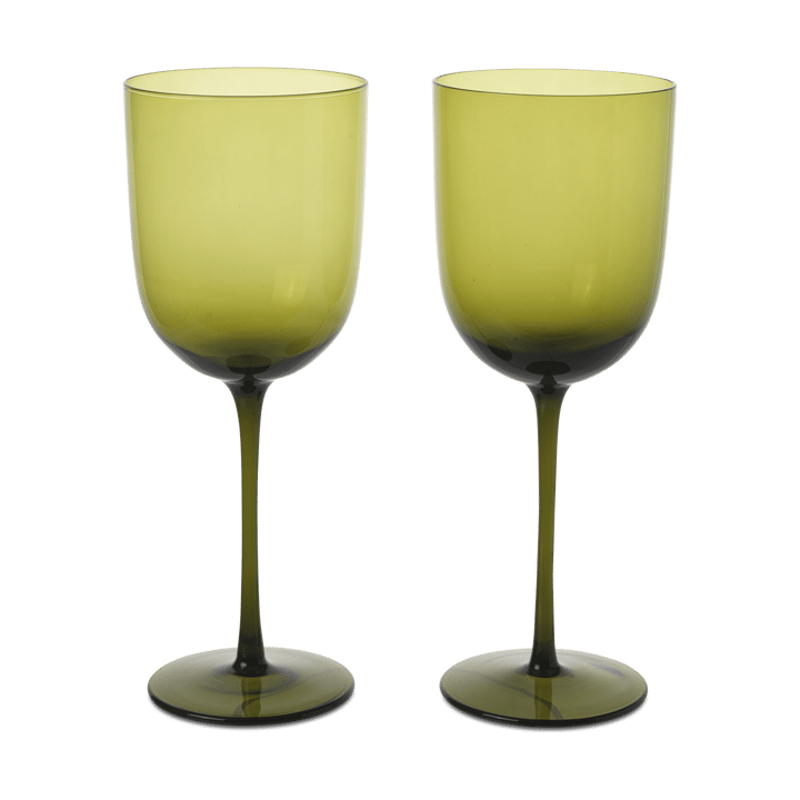 Host rødvinsglas 36 cl 2-pak, Moss Green ferm LIVING