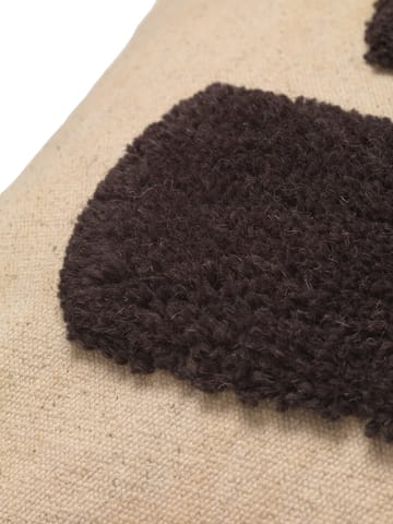 Lay pude 50x50 cm - Sand/Dark Brown - ferm LIVING