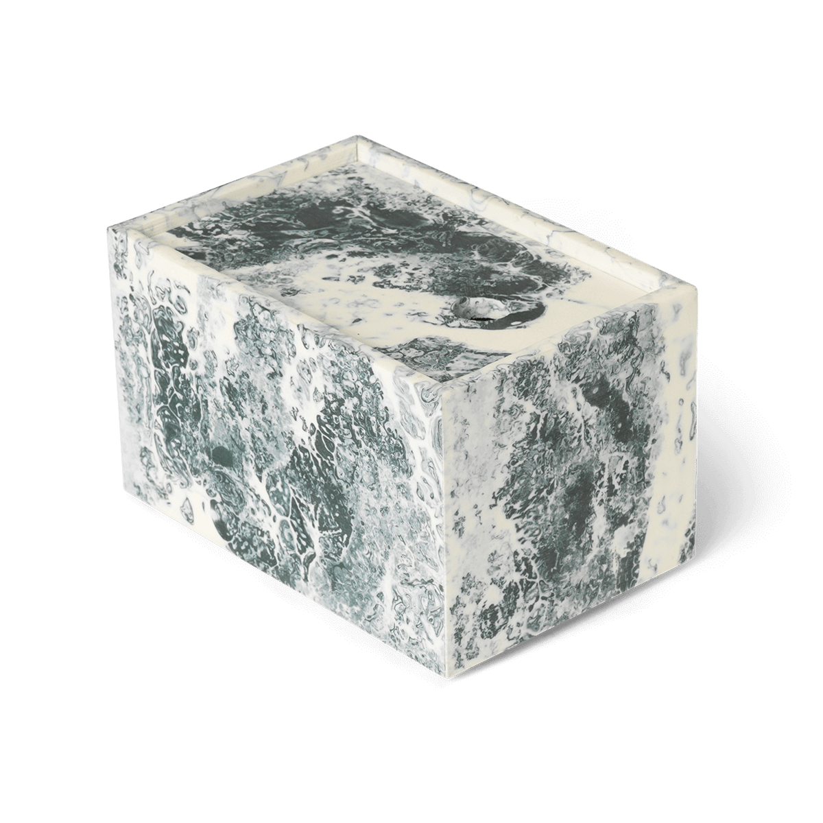 ferm LIVING Mist opbevaringsboks 10×15 cm Emerald-off white