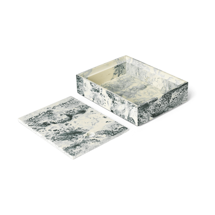 Mist opbevaringsboks 15x20 cm, Emerald-off white ferm LIVING