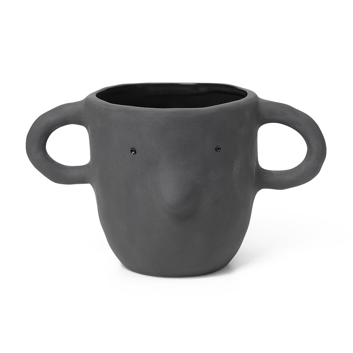 ferm LIVING Mus blomsterkrukke XL Ø15 cm Dark grey