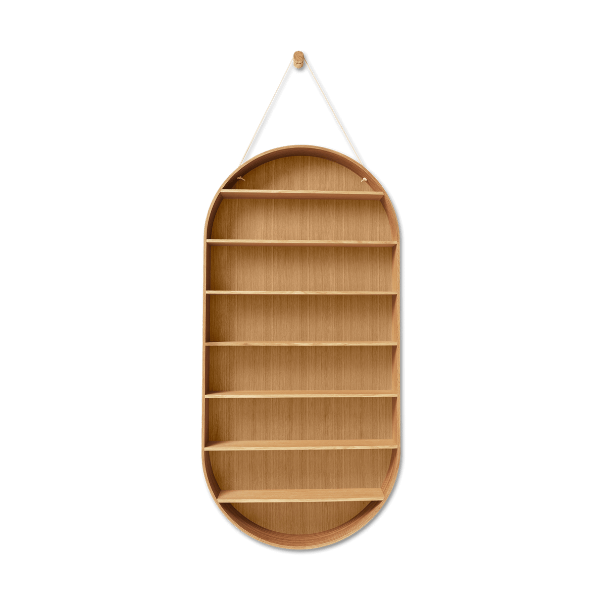 ferm LIVING Oval Dorm hylde Oiled oak