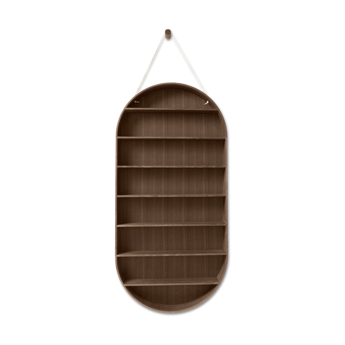 ferm LIVING Oval Dorm hylde Smoked oak