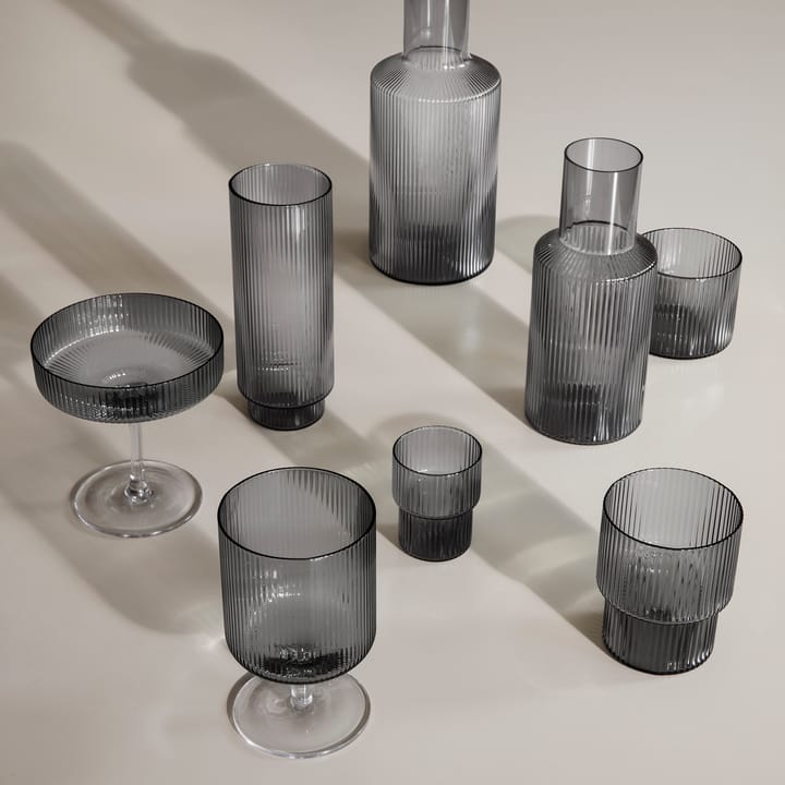 Ripple champagneglas 2-pak, smoked grey ferm LIVING