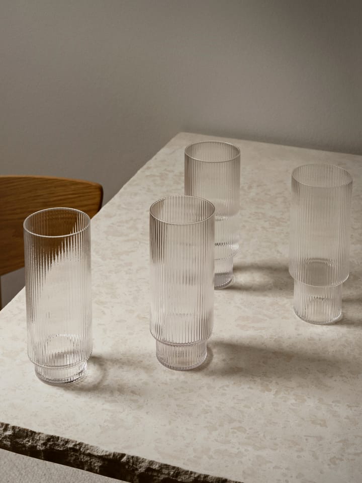 Ripple long drink-glas pakke med 4, klar ferm LIVING