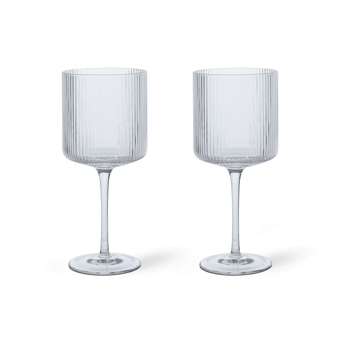 ferm LIVING Ripple rødvinsglas 32,5 cl 2-pak Clear