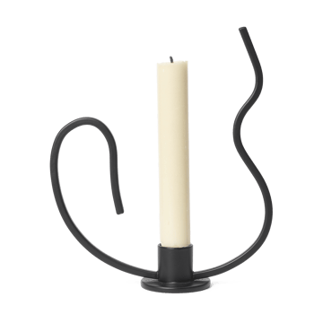 Valse lysestage low - Black - ferm LIVING