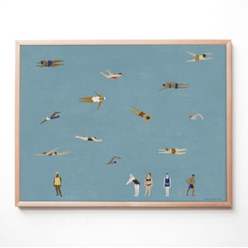 Swimmers plakat - Blue, 40x50 cm - Fine Little Day