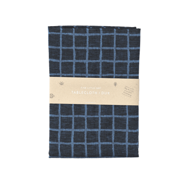 Ternet jacquardvævet borddug 147x147 cm - Blue-black - Fine Little Day