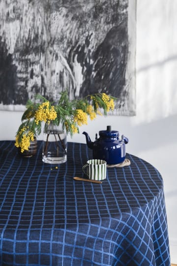 Ternet jacquardvævet borddug 147x250 cm - Blue-black - Fine Little Day