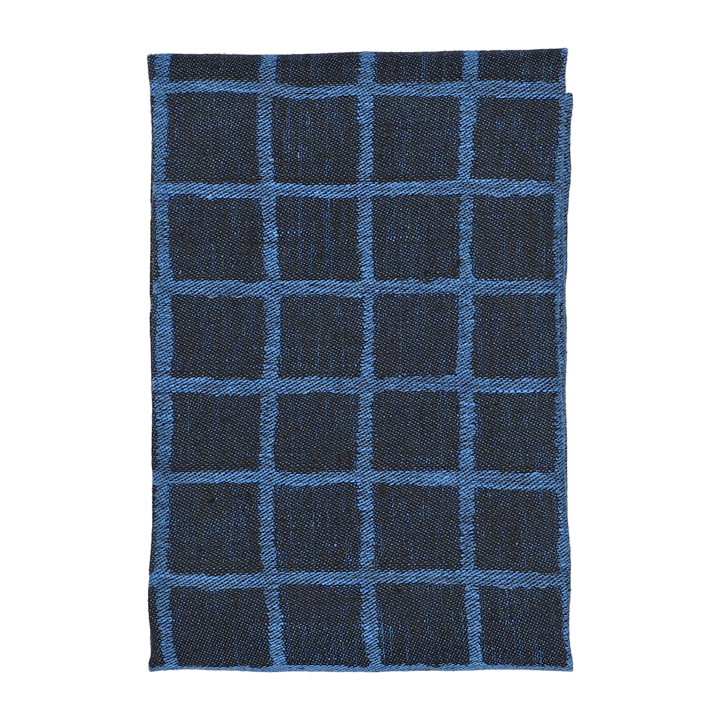 Ternet jacquardvævet viskestykke 47x70 cm, Blue-black Fine Little Day