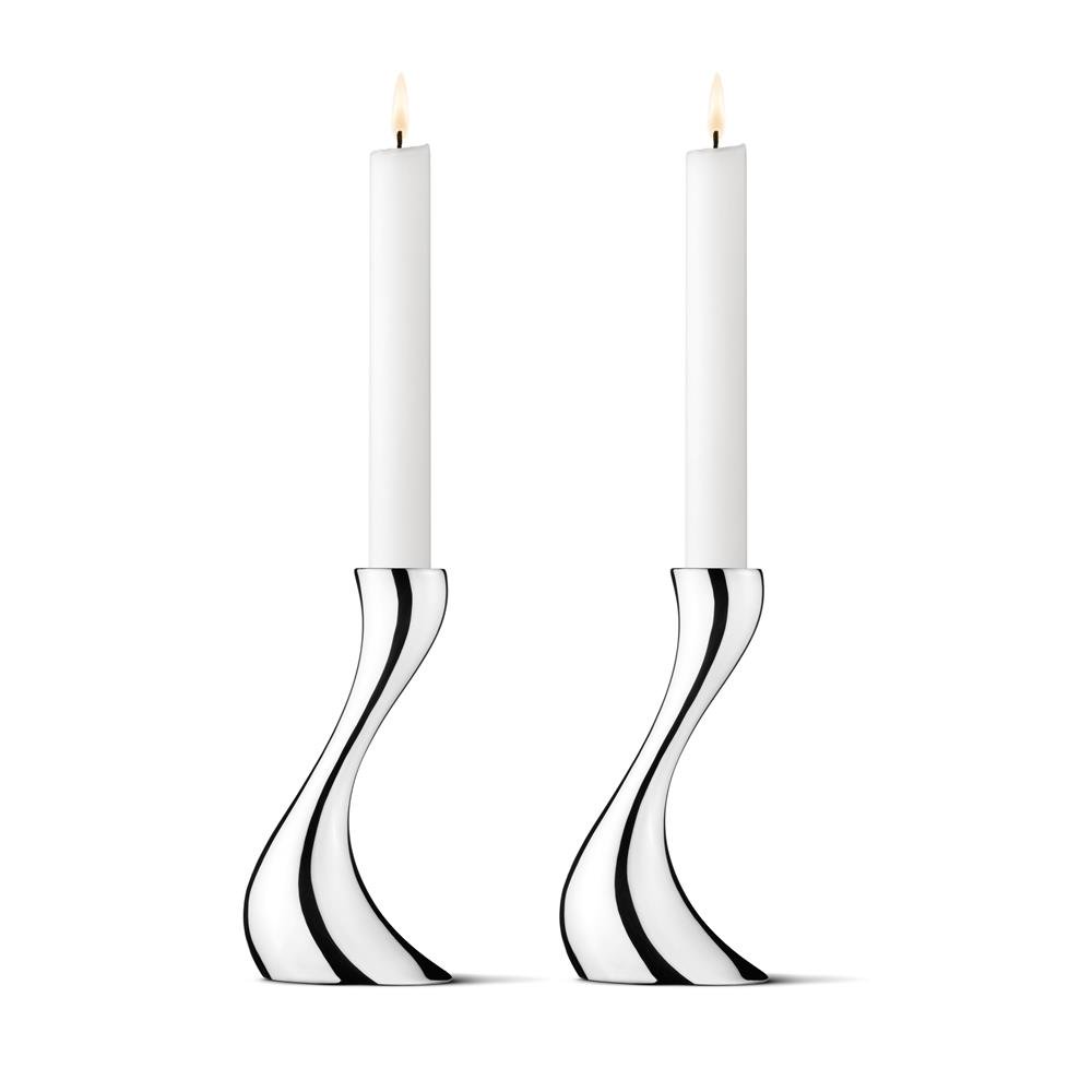 Georg Jensen Cobra lysestage 2 stk. lille 16 cm