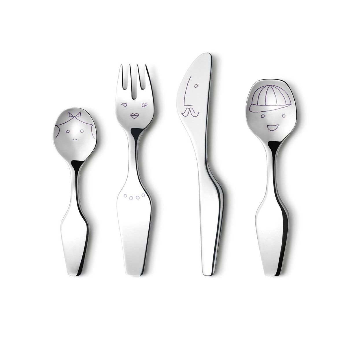 Georg Jensen The Twist Family bestiksæt 4 dele