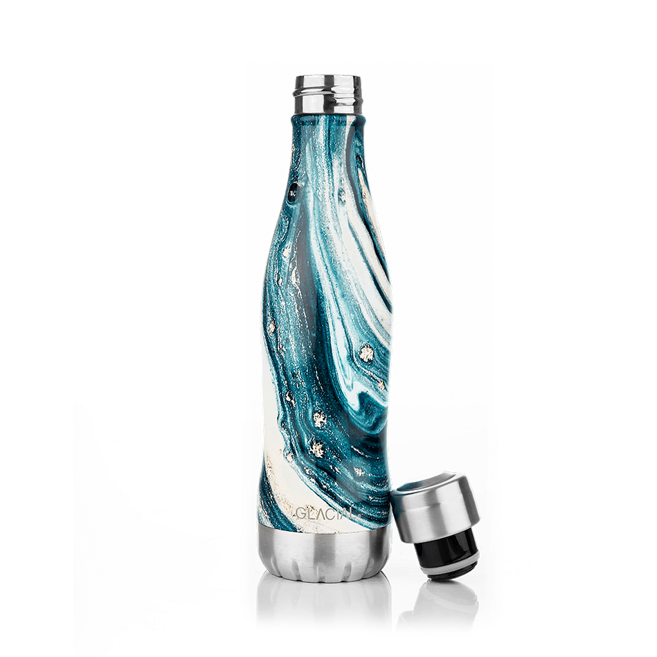 Glacial Glacial vandflaske 400 ml Indigo marble