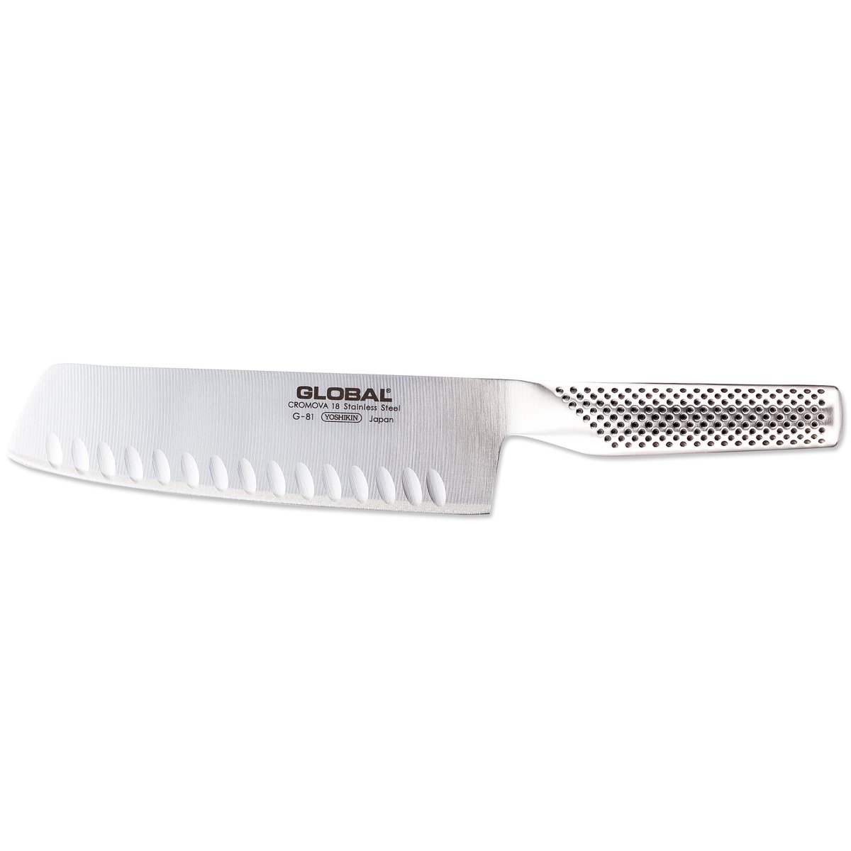 Global Global GS-81 grøntsagskniv olivenslebet 18 cm Rustfrit stål